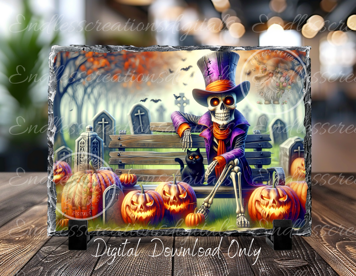 FALL HALLOWEEN SKELETON RECTANGLE