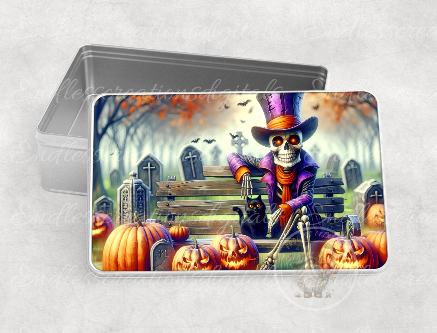FALL HALLOWEEN SKELETON RECTANGLE