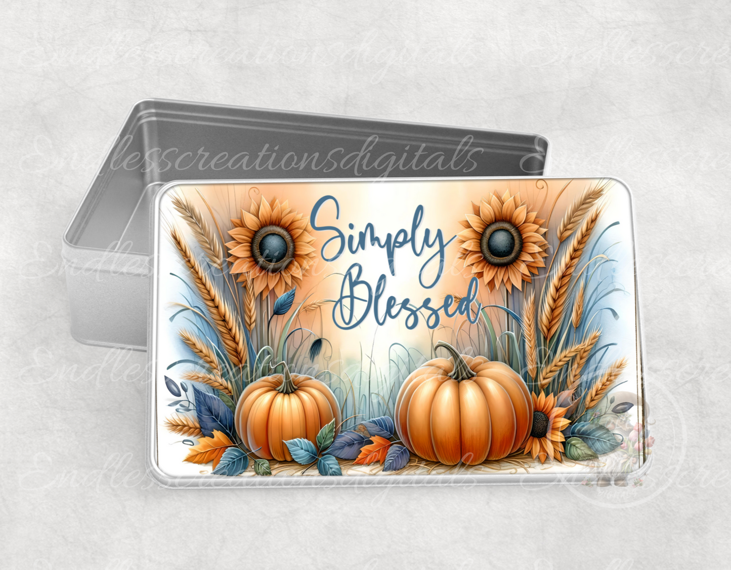 SIMPLY BLESSED FALL RECTANGLE/TIN