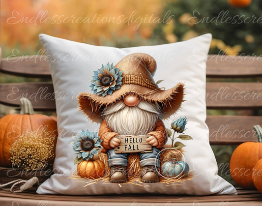 HELLO FALL GNOME WITH TRANSPARENCIES BUNDLE