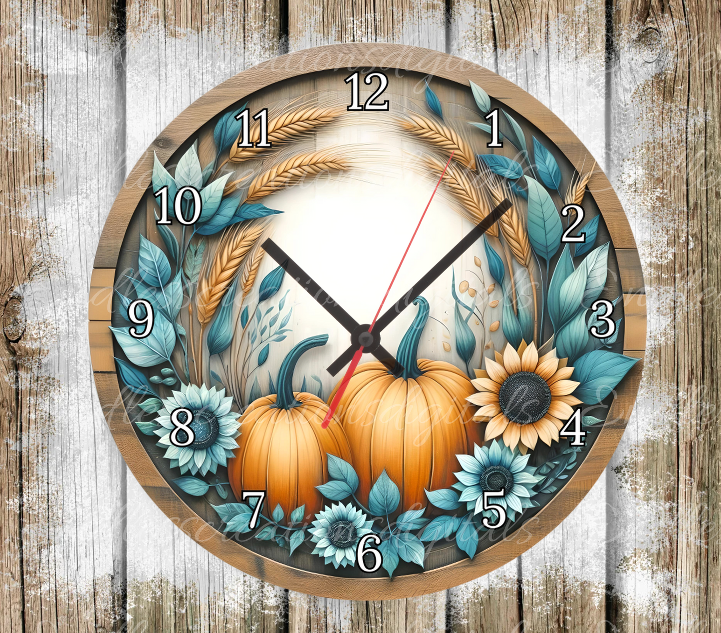FALL FAMILY GATHERS HERE CLOCK DESIGN