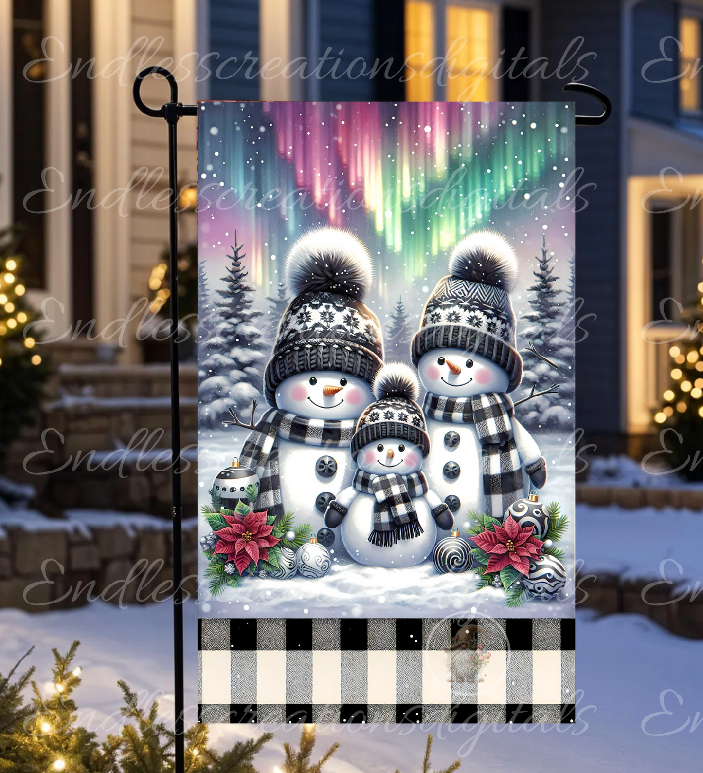 SNOW PLACE LIKE HOME GARDEN FLAG