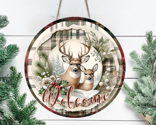 WINTER DEER BUNDLE WITH CLOCK DESIGN