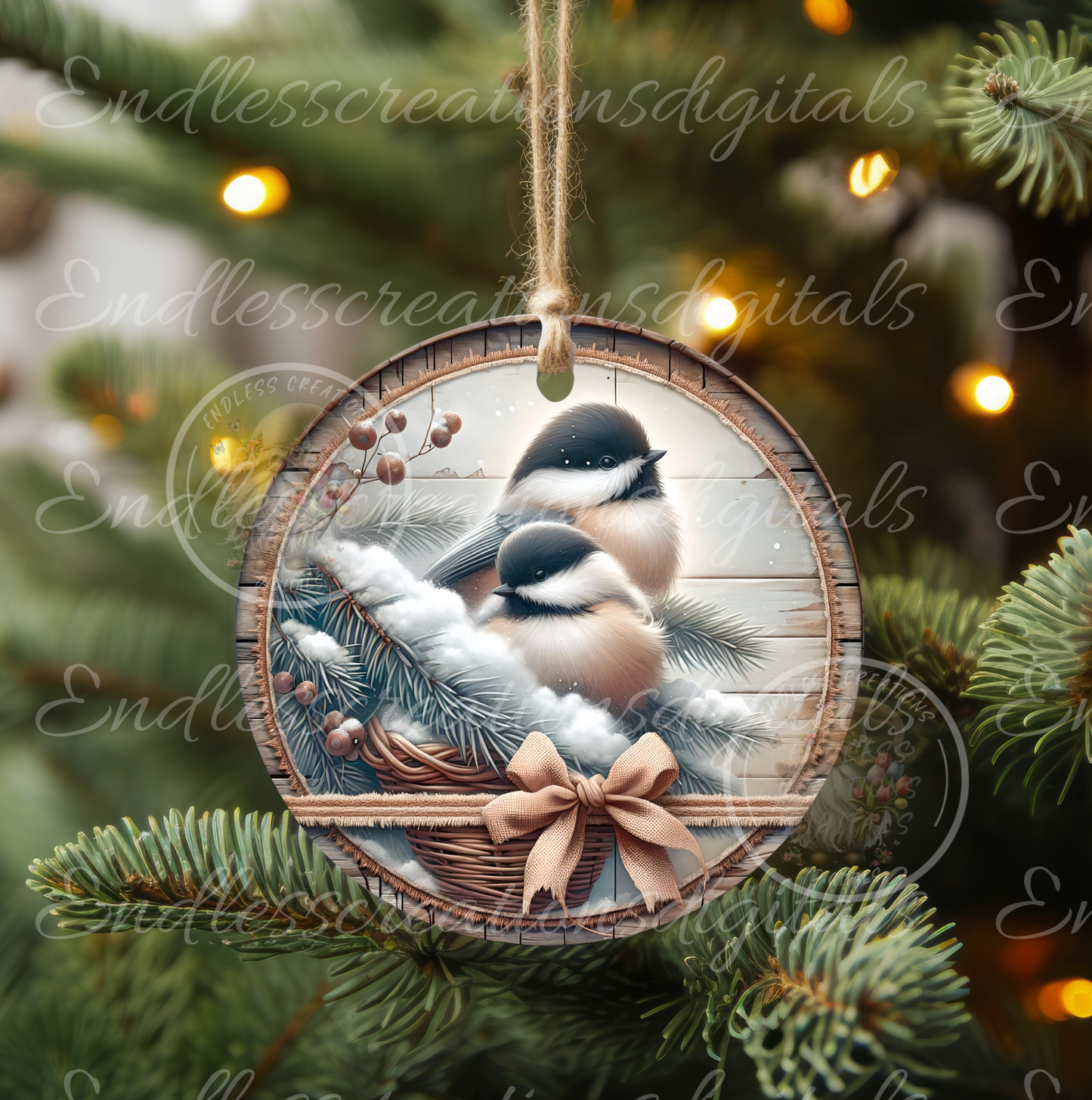 WINTER PAIR OF CHICKADEES CLOCK DESIGNS