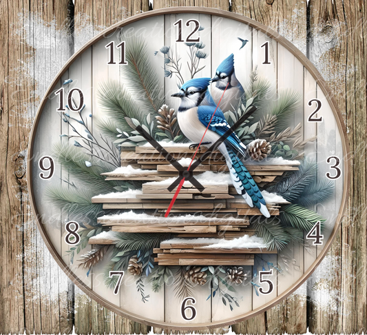 WINTER BLUEJAY CLOCK DESIGN
