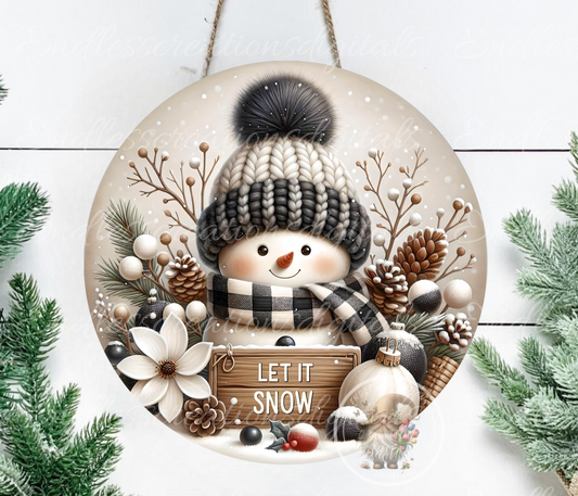 LET IT SNOW WINTER SNOWMAN