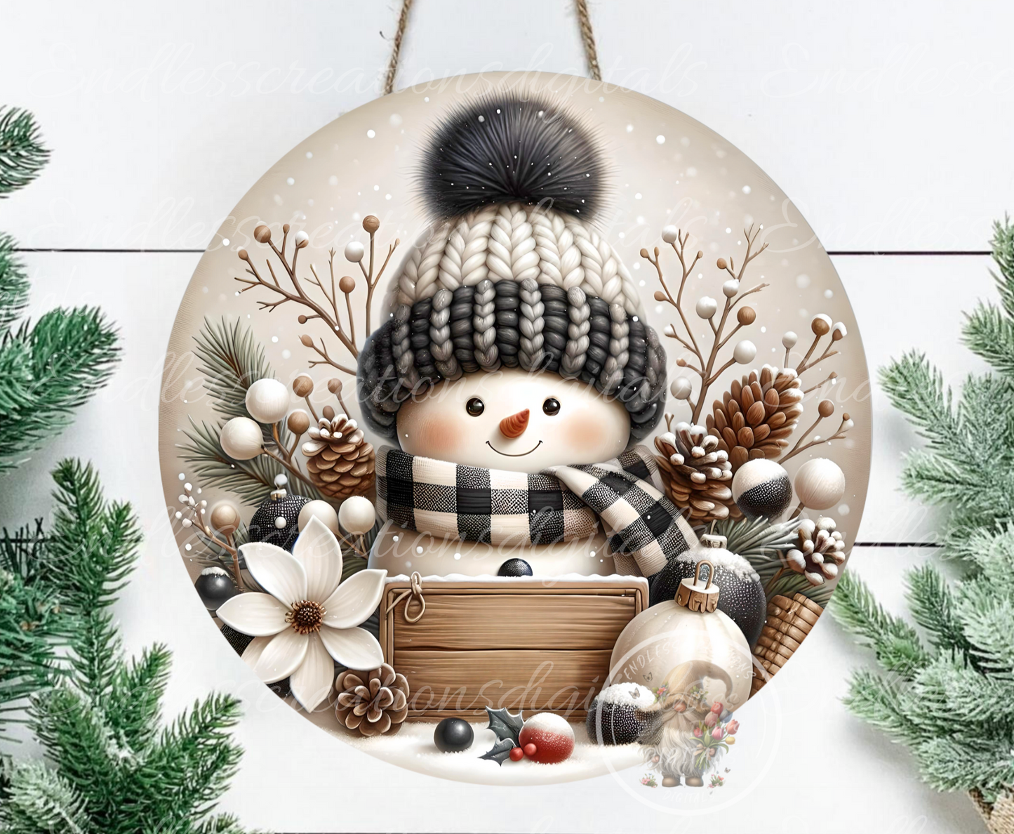 LET IT SNOW WINTER SNOWMAN