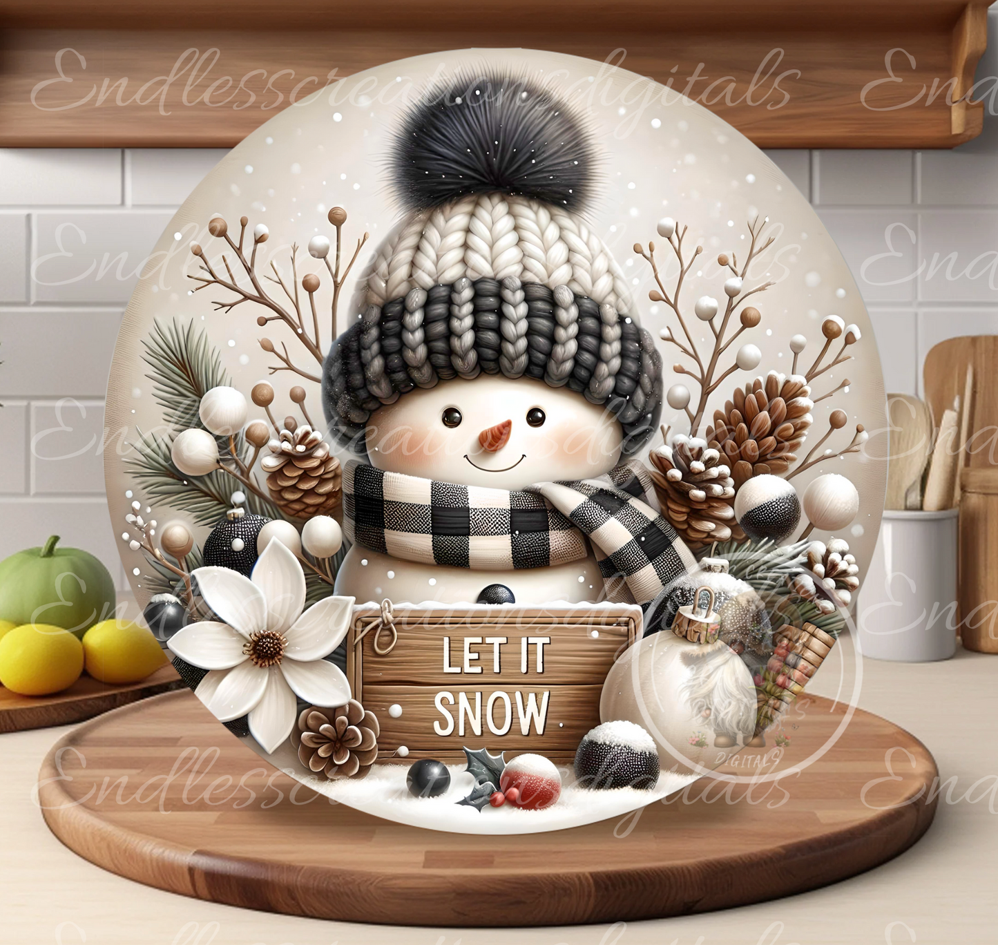 LET IT SNOW WINTER SNOWMAN