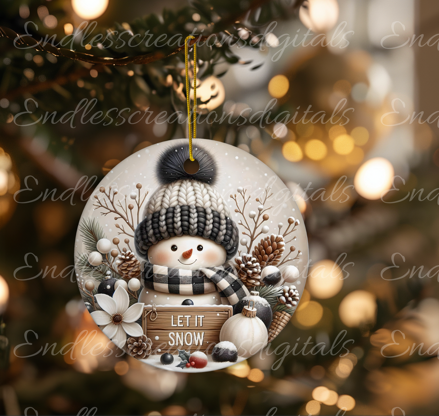LET IT SNOW WINTER SNOWMAN