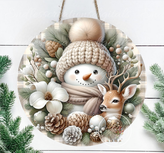 BUNDLE OF 3 SNOWMAN/WINTER DEER