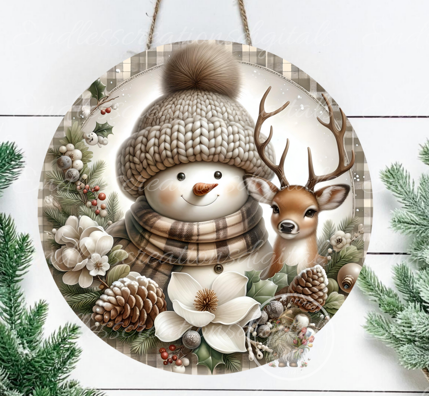 BUNDLE OF 3 SNOWMAN/WINTER DEER