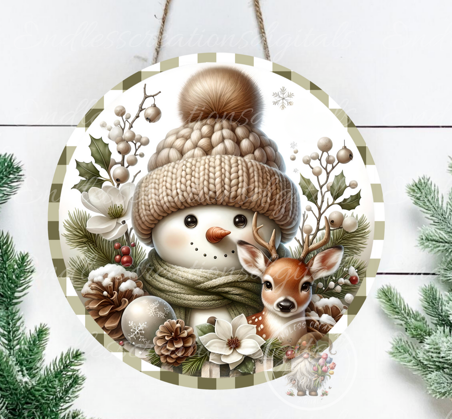 BUNDLE OF 3 SNOWMAN/WINTER DEER