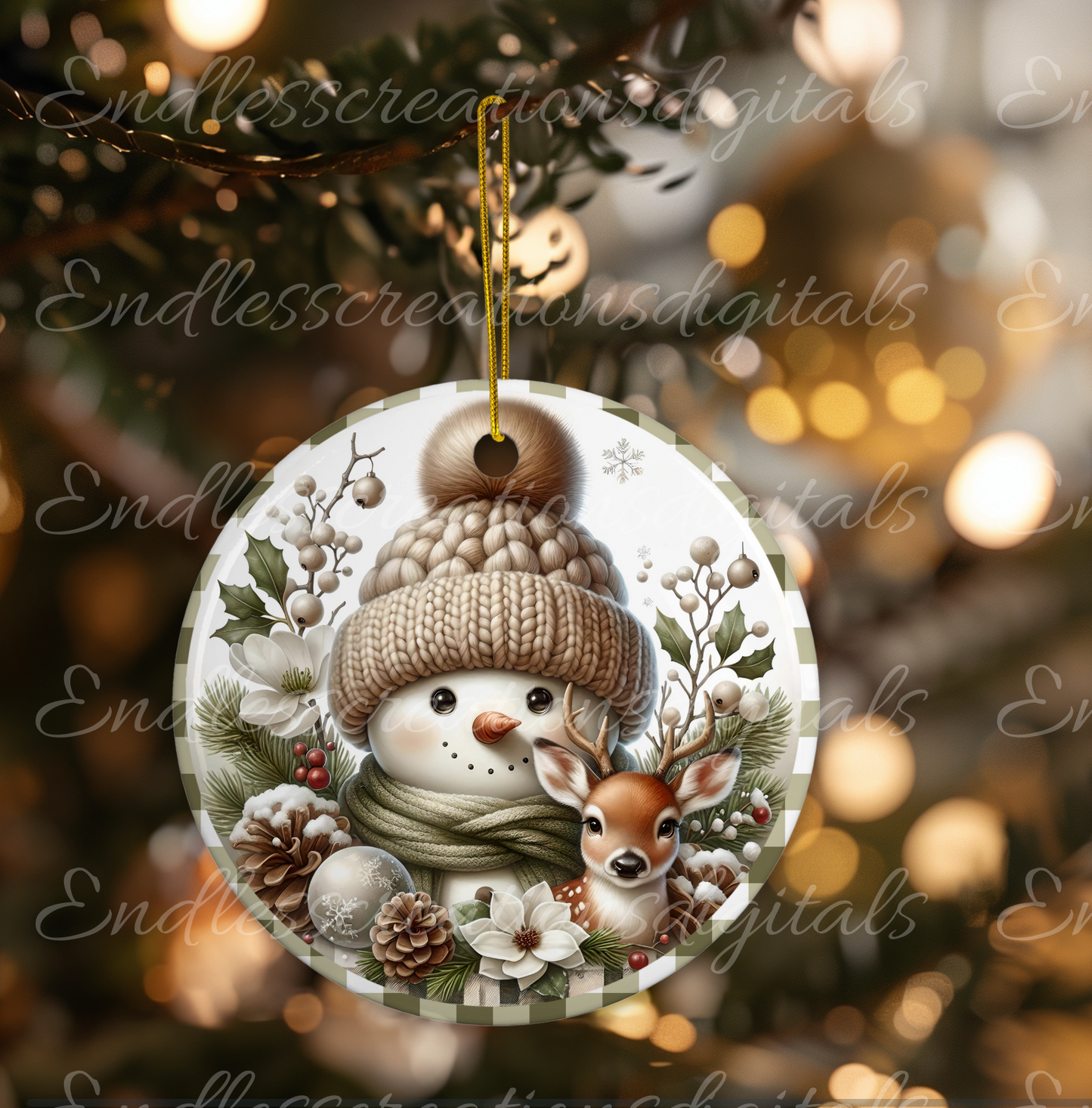 BUNDLE OF 3 SNOWMAN/WINTER DEER