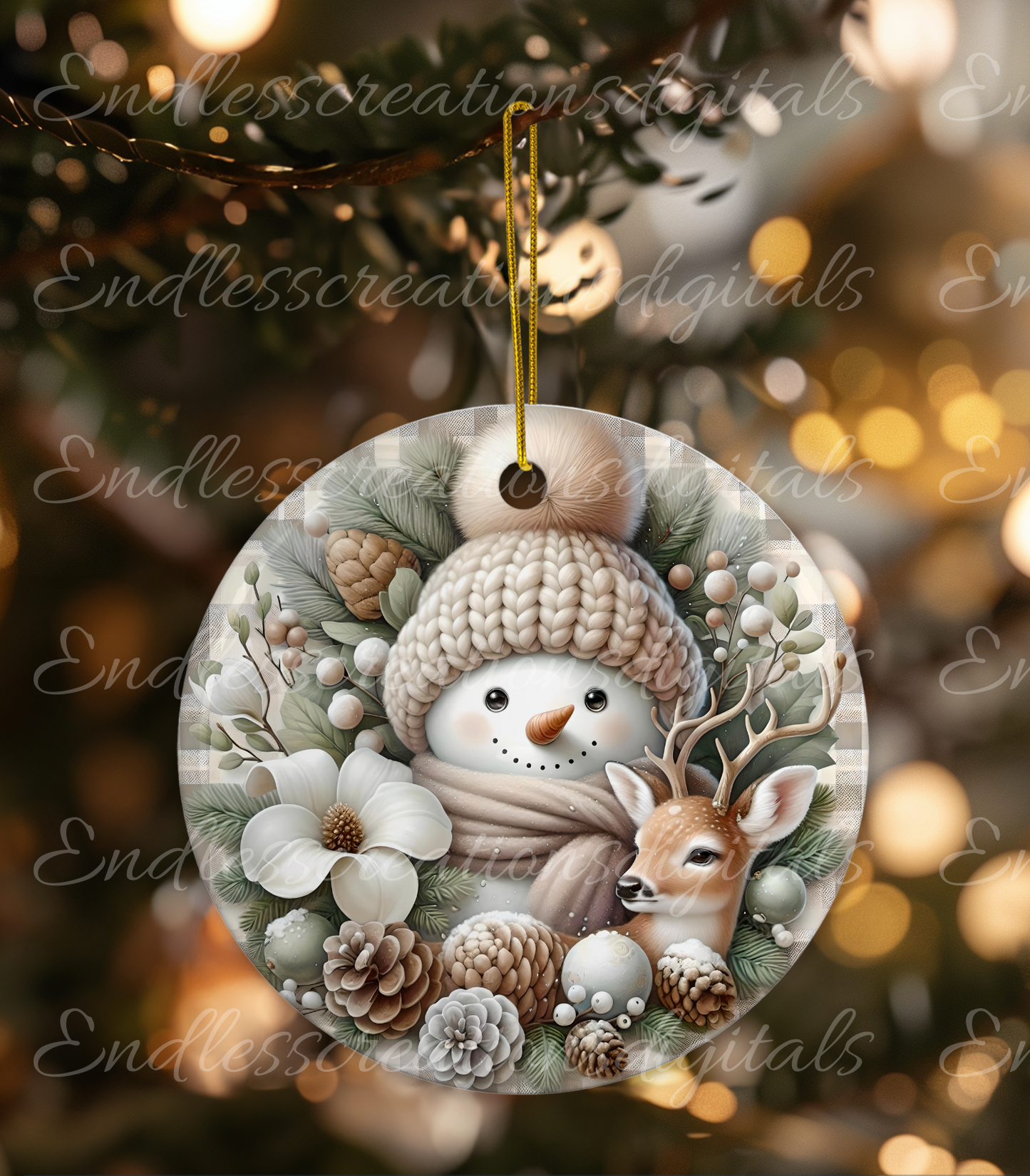 BUNDLE OF 3 SNOWMAN/WINTER DEER