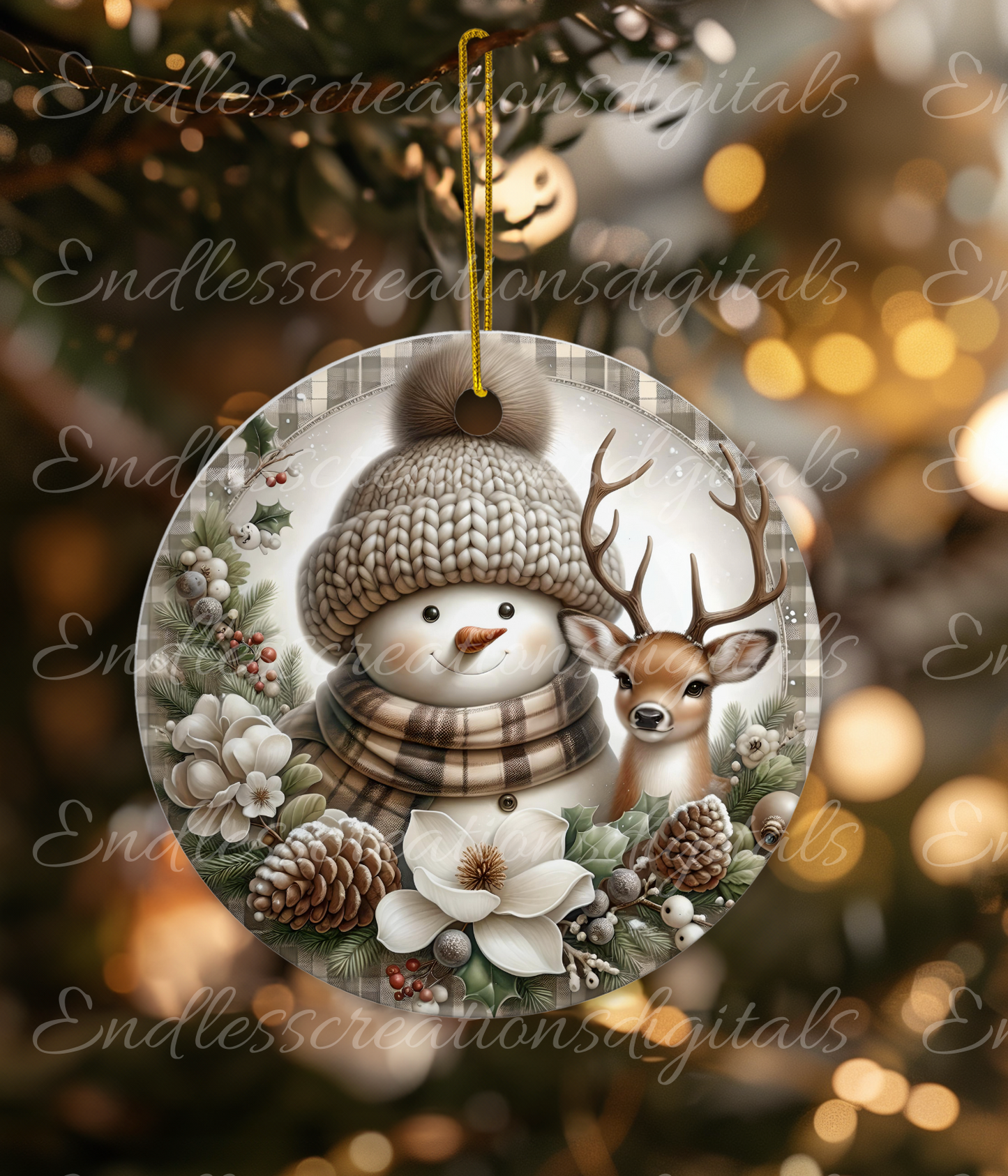 BUNDLE OF 3 SNOWMAN/WINTER DEER