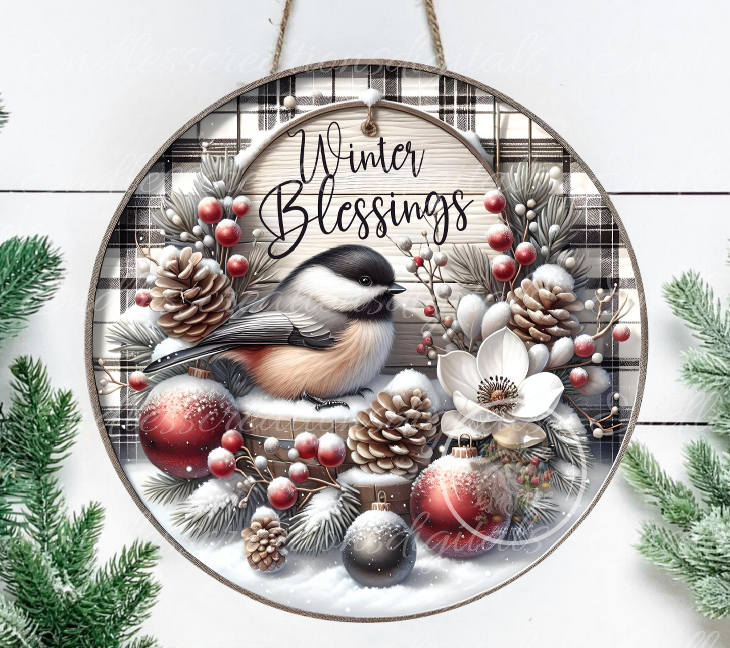 WINTER BLESSINGS CHICKADEE
