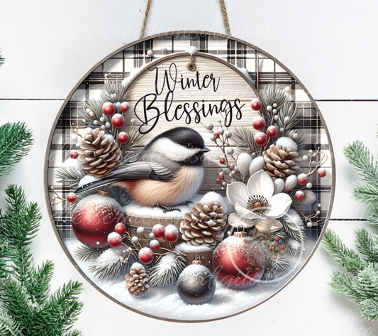 WINTER BLESSINGS CHICKADEE