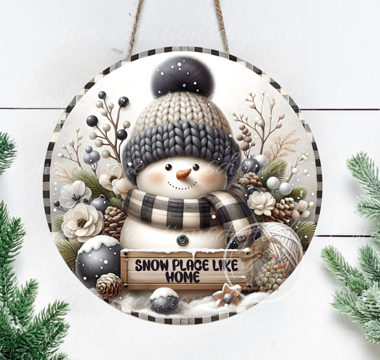 SNOW PLACE LIKE HOME WINTER SNOWMAN