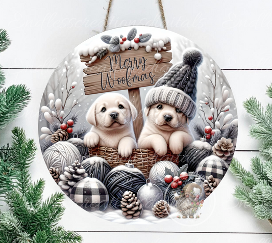 MERRY WOOFMAS WINTER PUPPIES