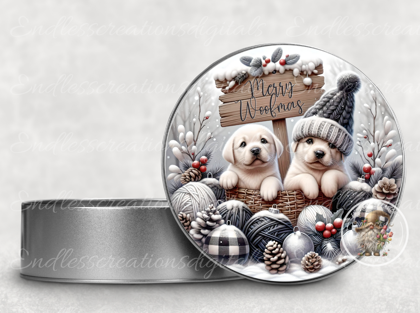 MERRY WOOFMAS WINTER PUPPIES