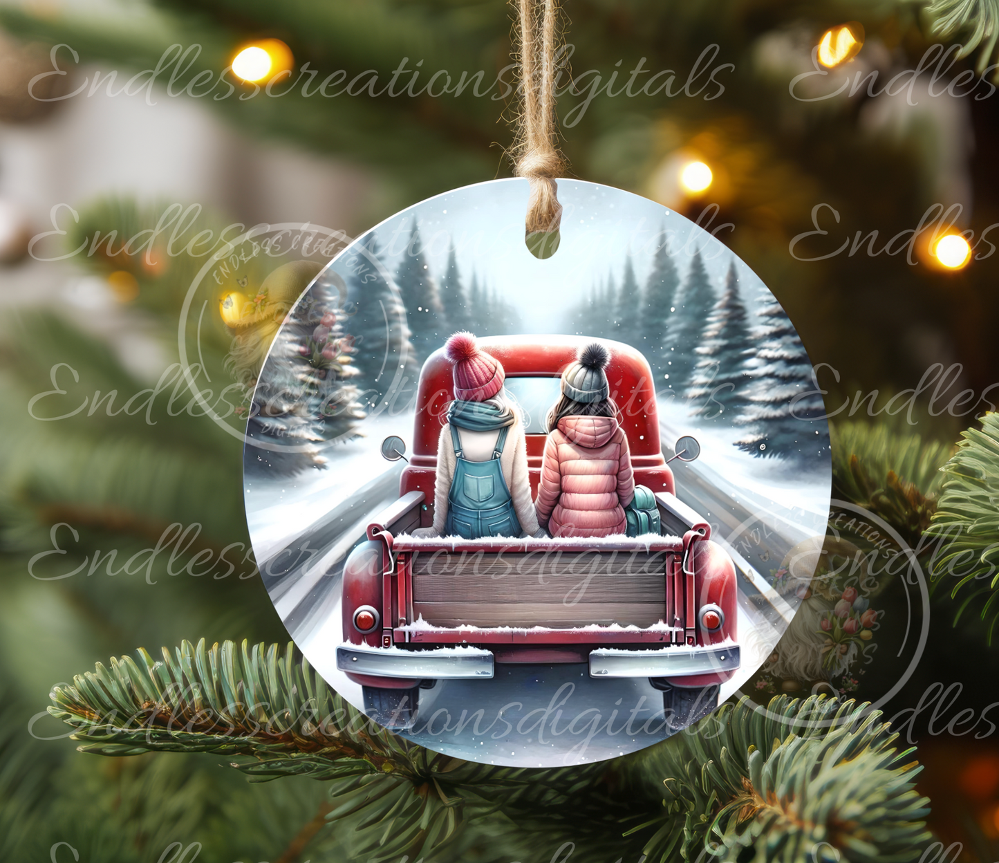 BESTIES ORNAMENT/GIFT TAG