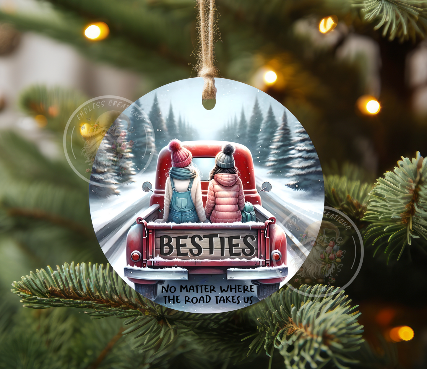 BESTIES ORNAMENT/GIFT TAG
