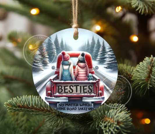 BESTIES ORNAMENT/GIFT TAG