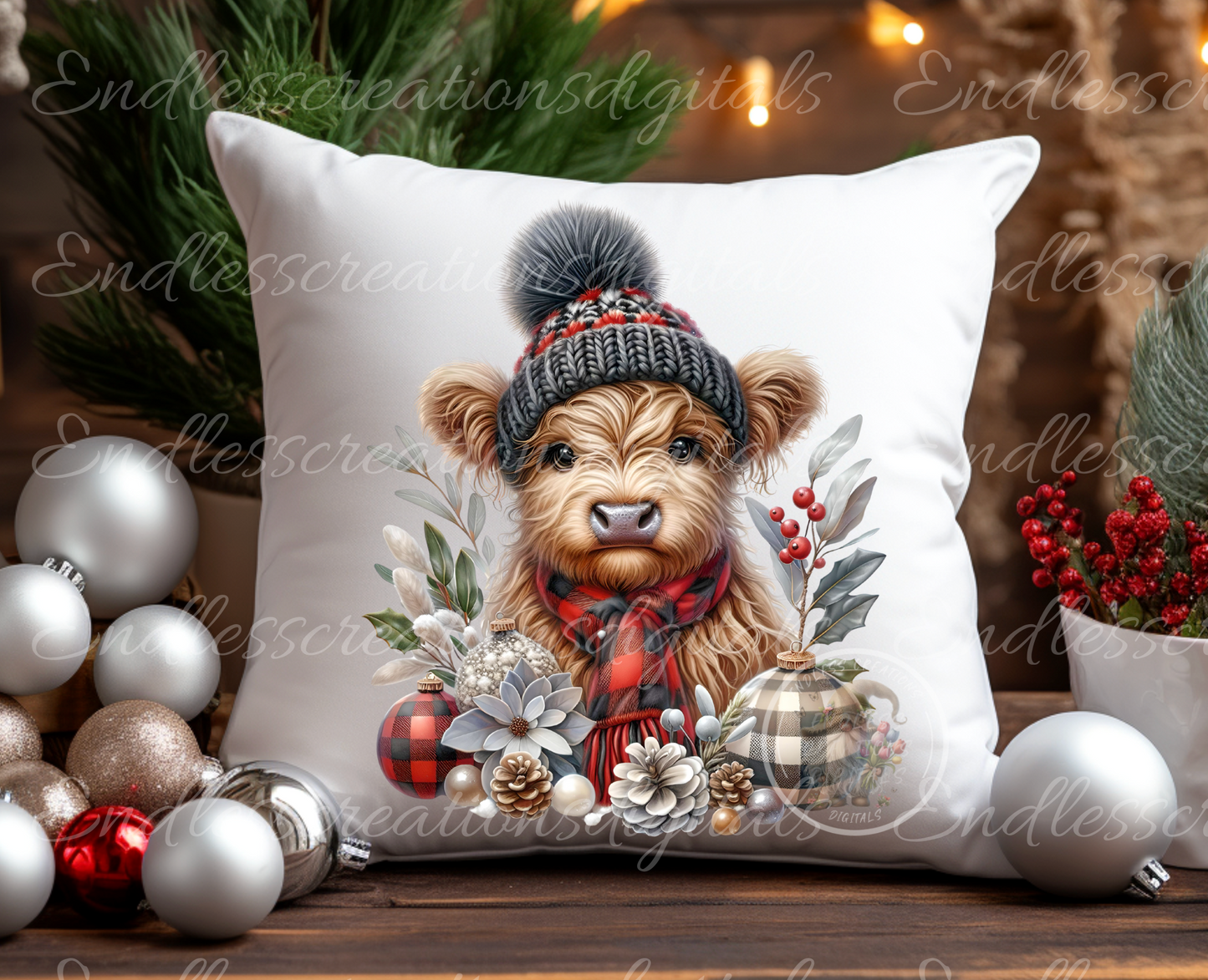 WINTER HIGHLAND COWS BUNDLE OF 8 TRANSPARENCIES