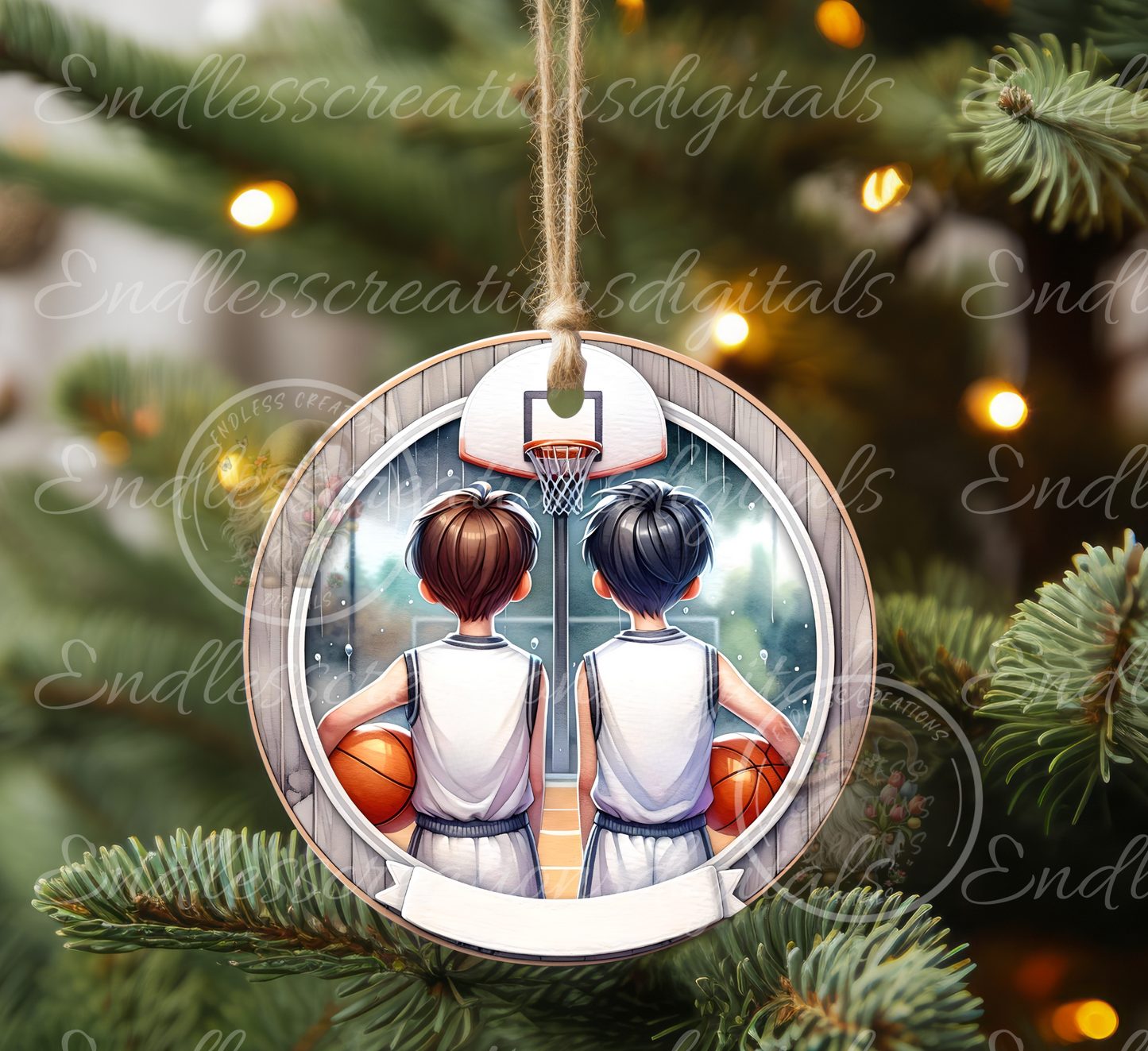 BASKETBALL BESTIES ORNAMENT/GIFT TAG