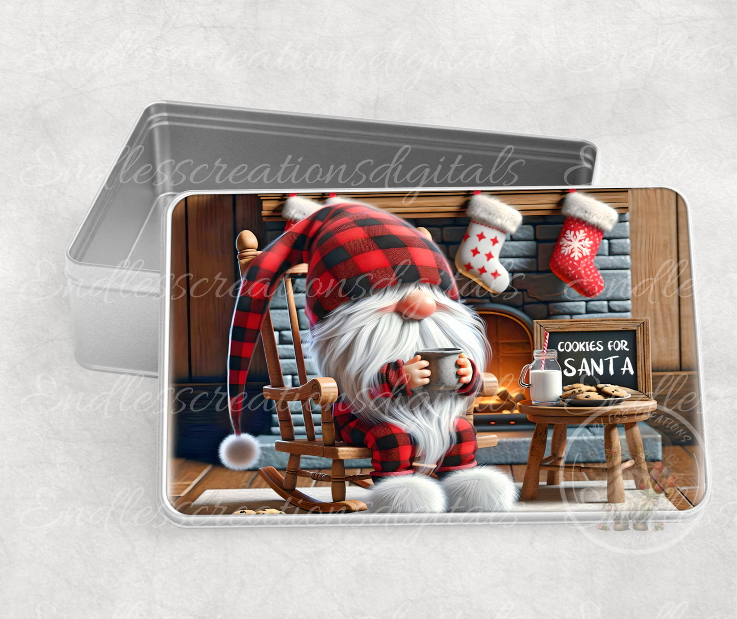 COOKIES FOR SANTA RECTANGLE/TIN