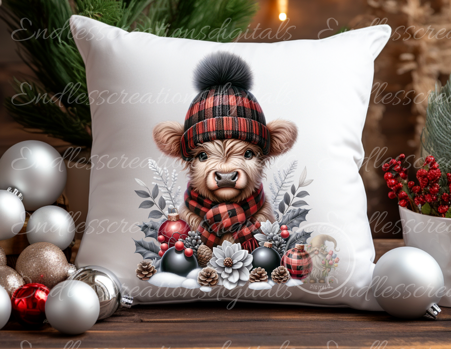 WINTER HIGHLAND COWS BUNDLE OF 8 TRANSPARENCIES