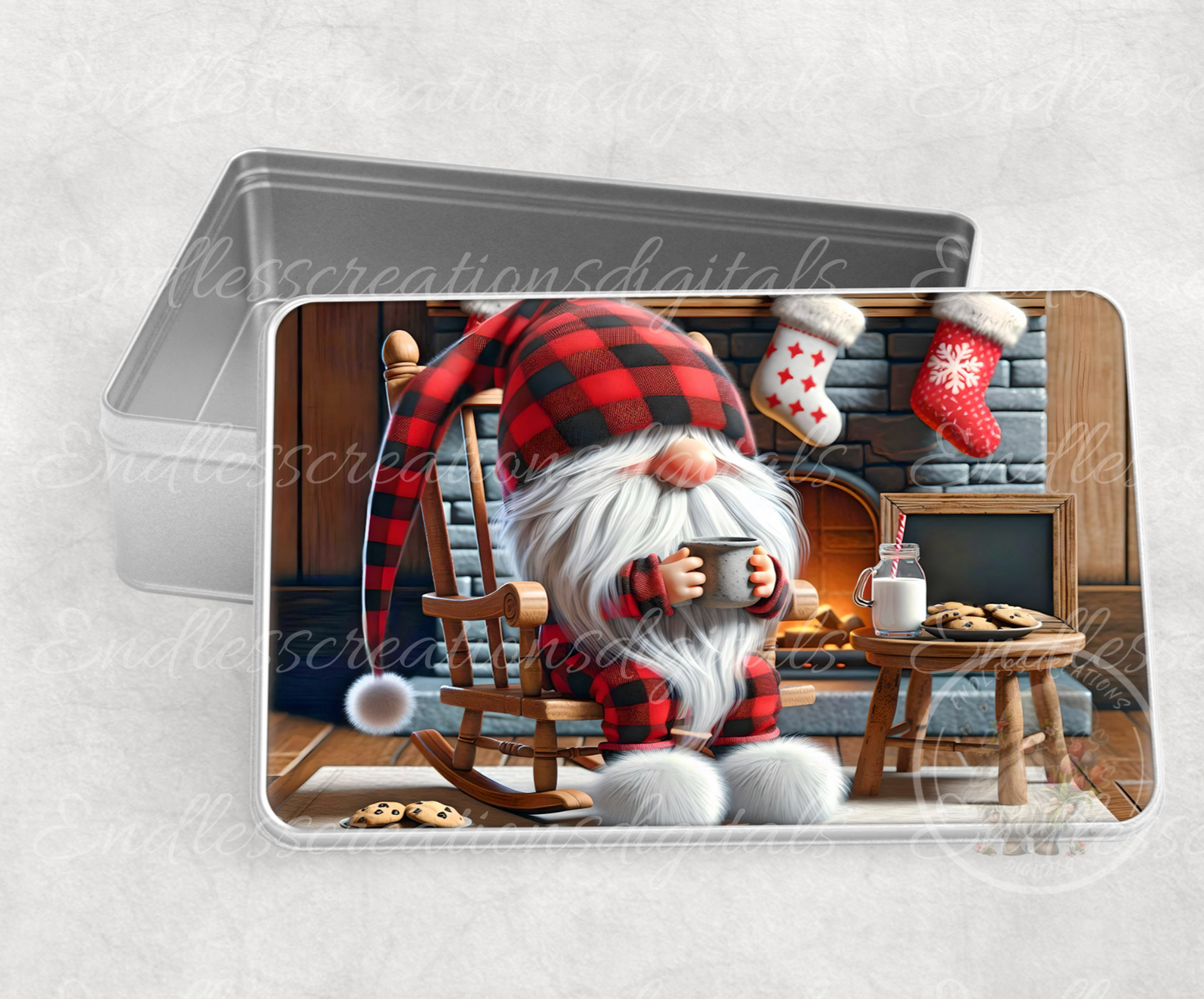 COOKIES FOR SANTA RECTANGLE/TIN