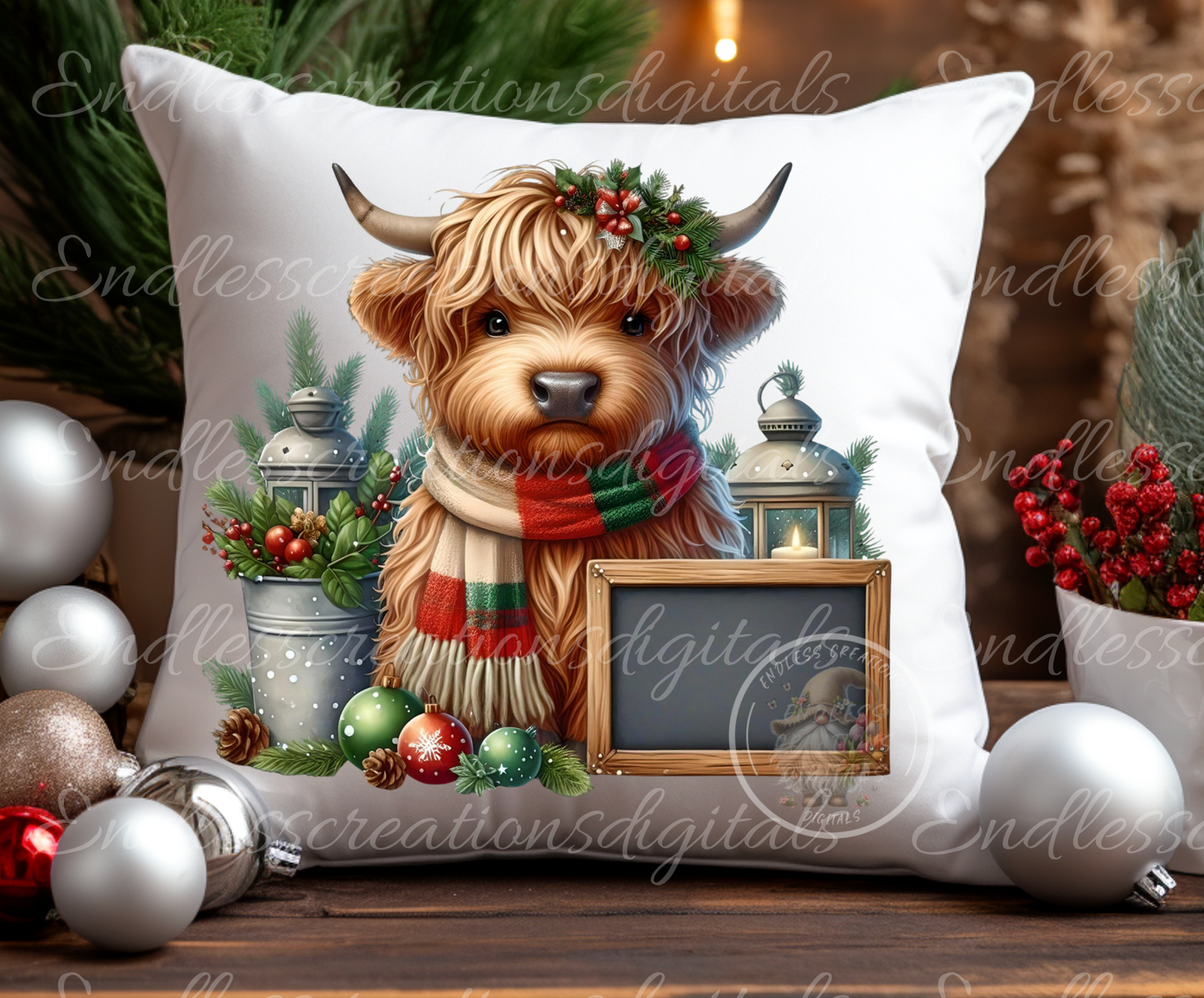 WINTER HIGHLAND COWS BUNDLE OF 8 TRANSPARENCIES