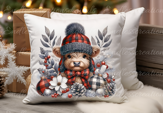 WINTER HIGHLAND COWS BUNDLE OF 8 TRANSPARENCIES