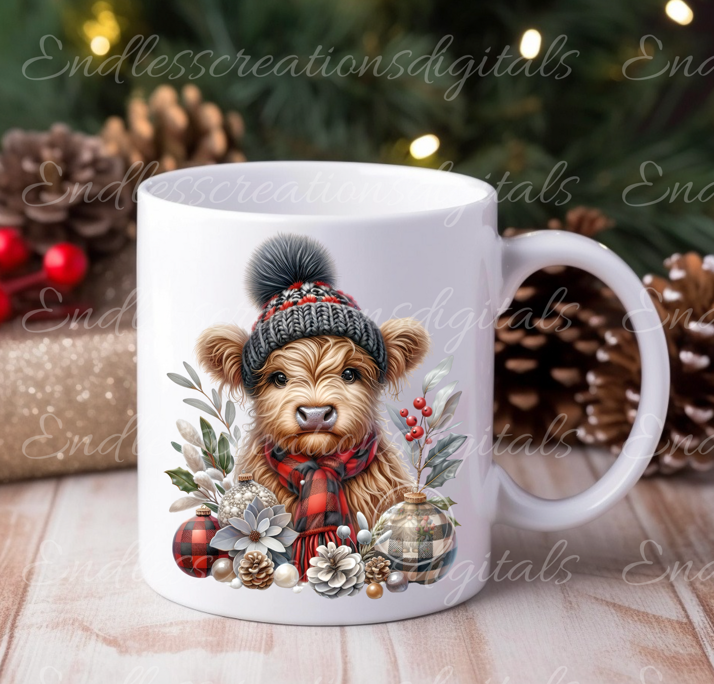 WINTER HIGHLAND COWS BUNDLE OF 8 TRANSPARENCIES