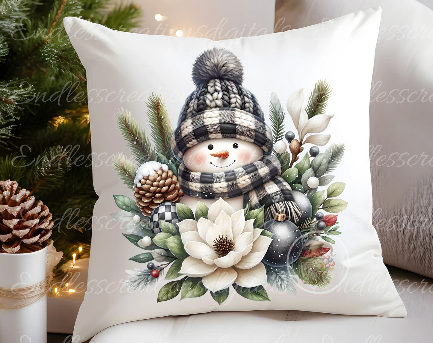 FARMHOUSE BLACK AND WHITE SNOWMAN BUNDLE