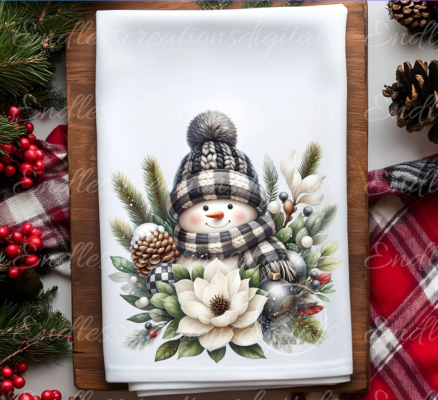 FARMHOUSE BLACK AND WHITE SNOWMAN BUNDLE
