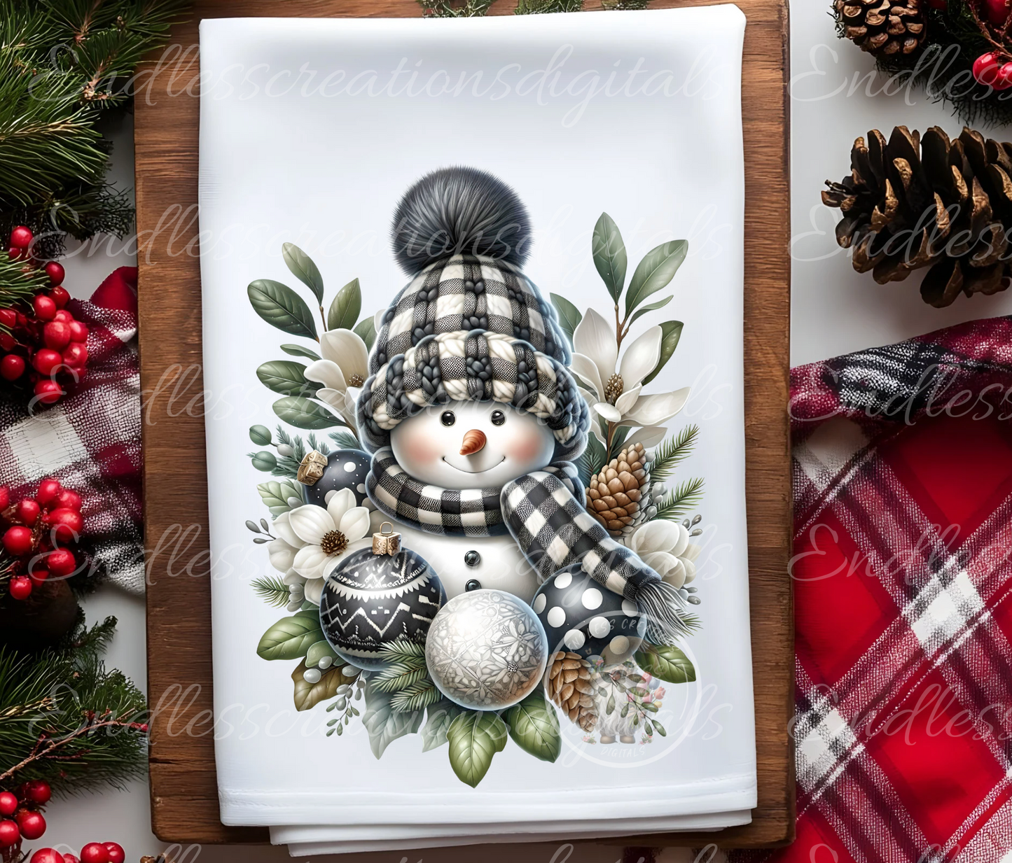 FARMHOUSE BLACK AND WHITE SNOWMAN BUNDLE