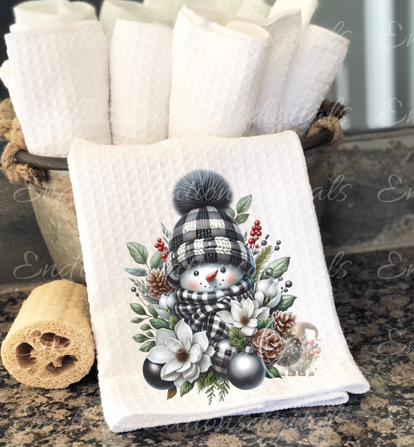 FARMHOUSE BLACK AND WHITE SNOWMAN BUNDLE