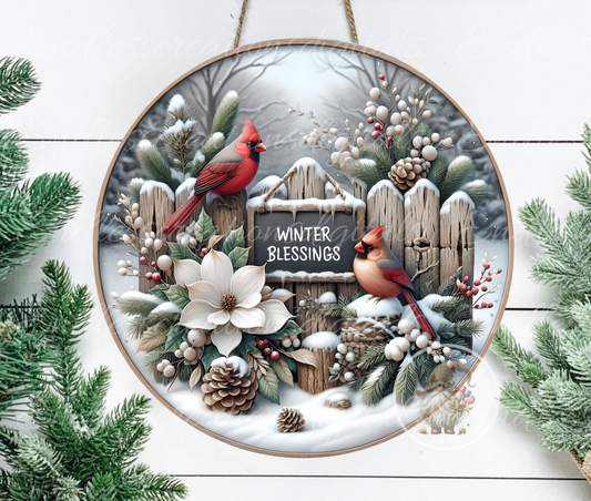 WINTER BLESSINGS CARDINAL PAIR