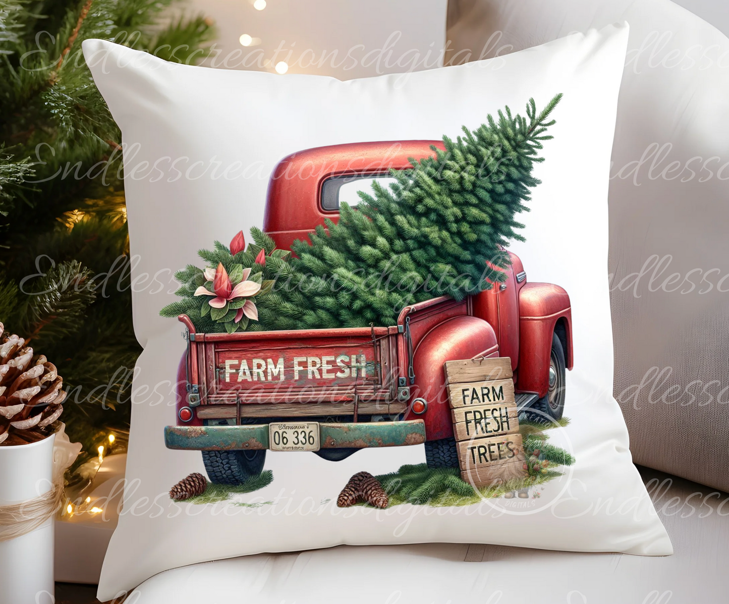 WINTER OLD RED TRUCK BUNDLE