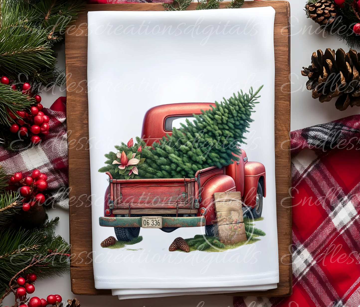 WINTER OLD RED TRUCK BUNDLE