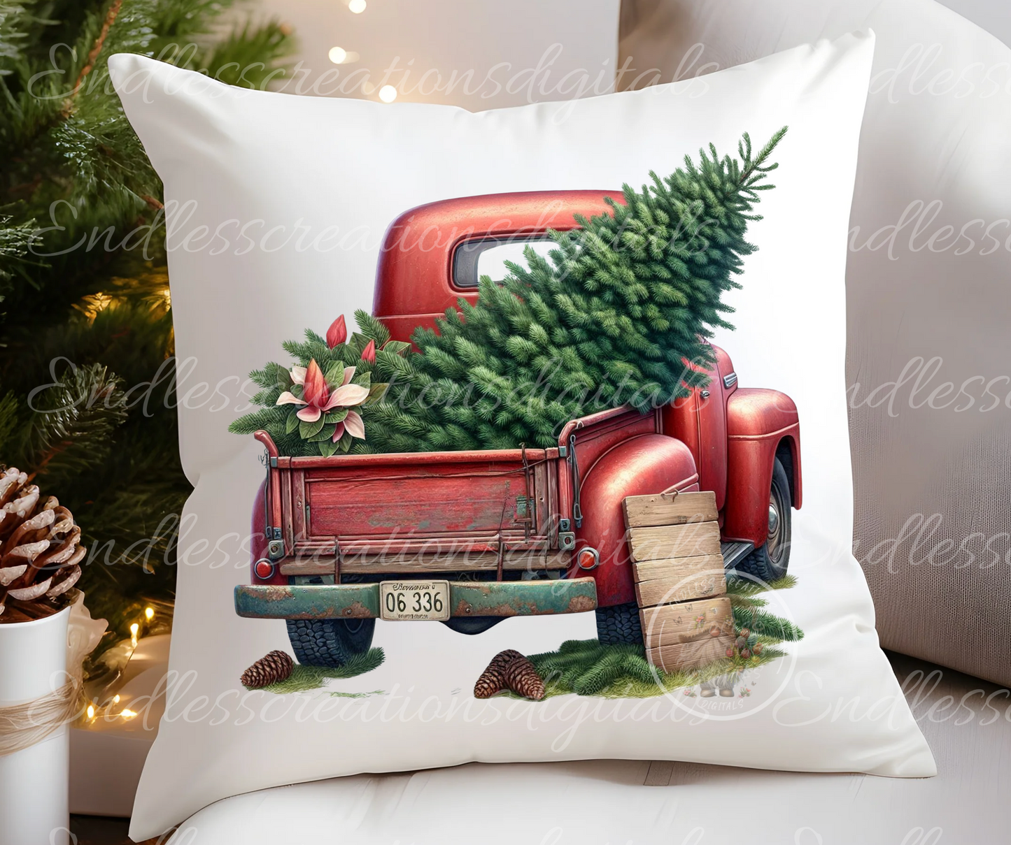 WINTER OLD RED TRUCK BUNDLE