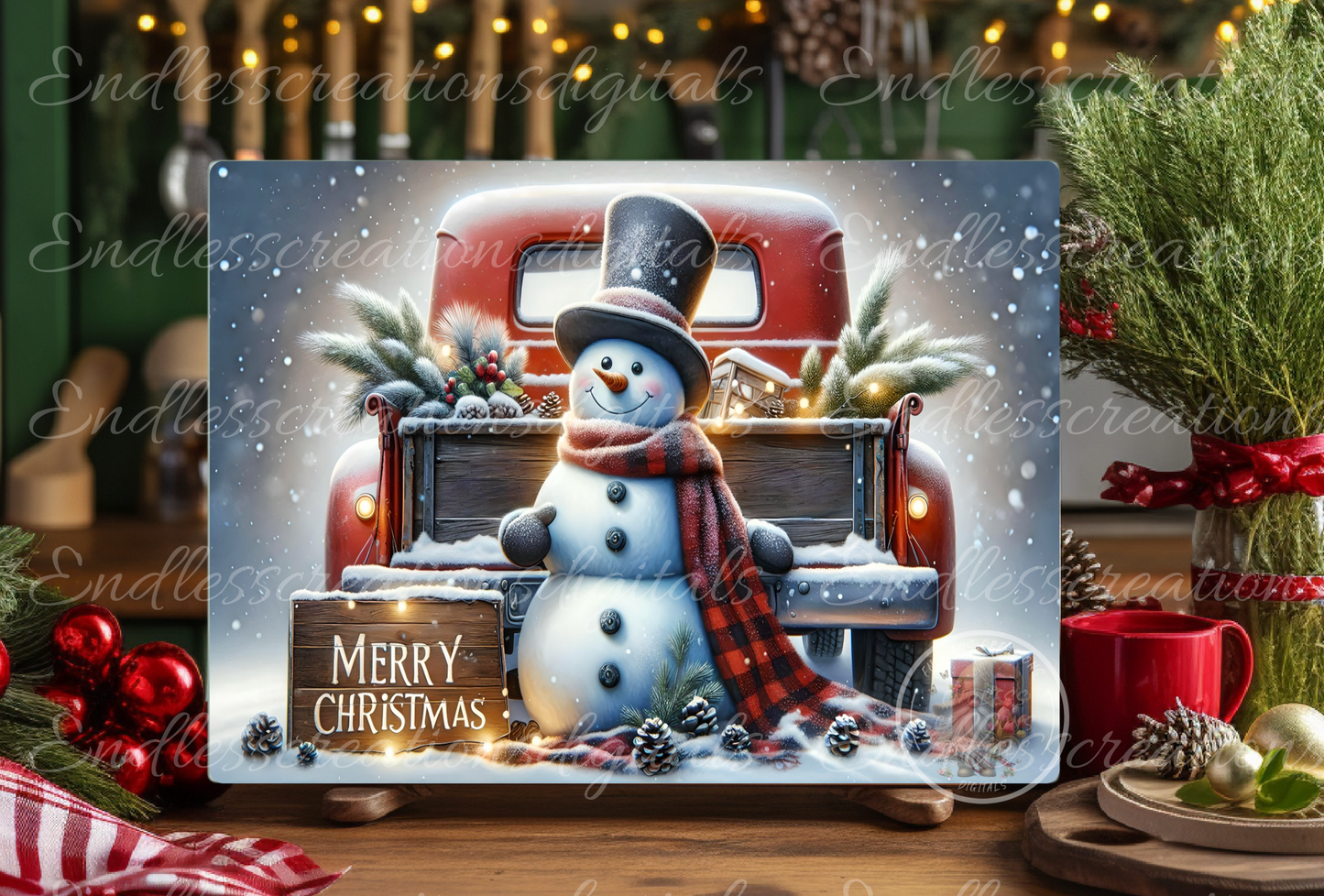 RED TRUCK SNOWMAN WINTER BUNDLE