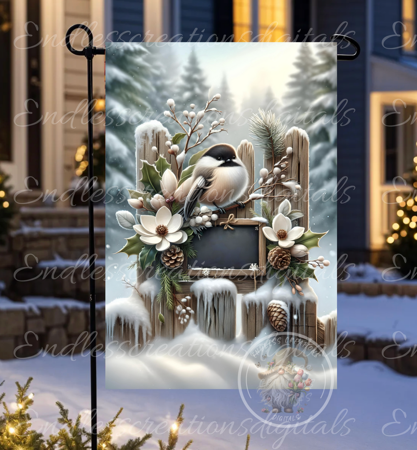 WINTER BLESSINGS GARDEN FLAG