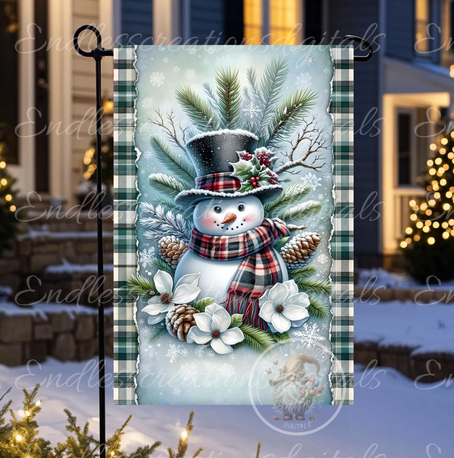 LET IT SNOW GARDEN FLAG
