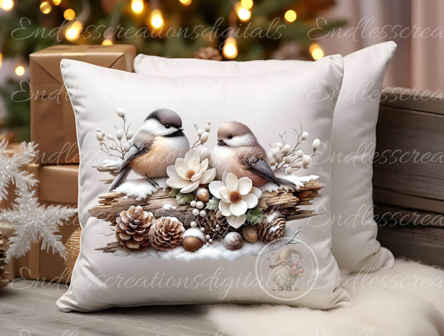 CUTE WINTER CHICKADEES BUNDLE OF 6 TRANSPARENCIES