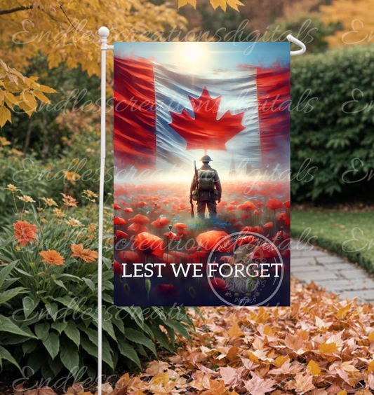 LEST WE FORGET GARDEN FLAG
