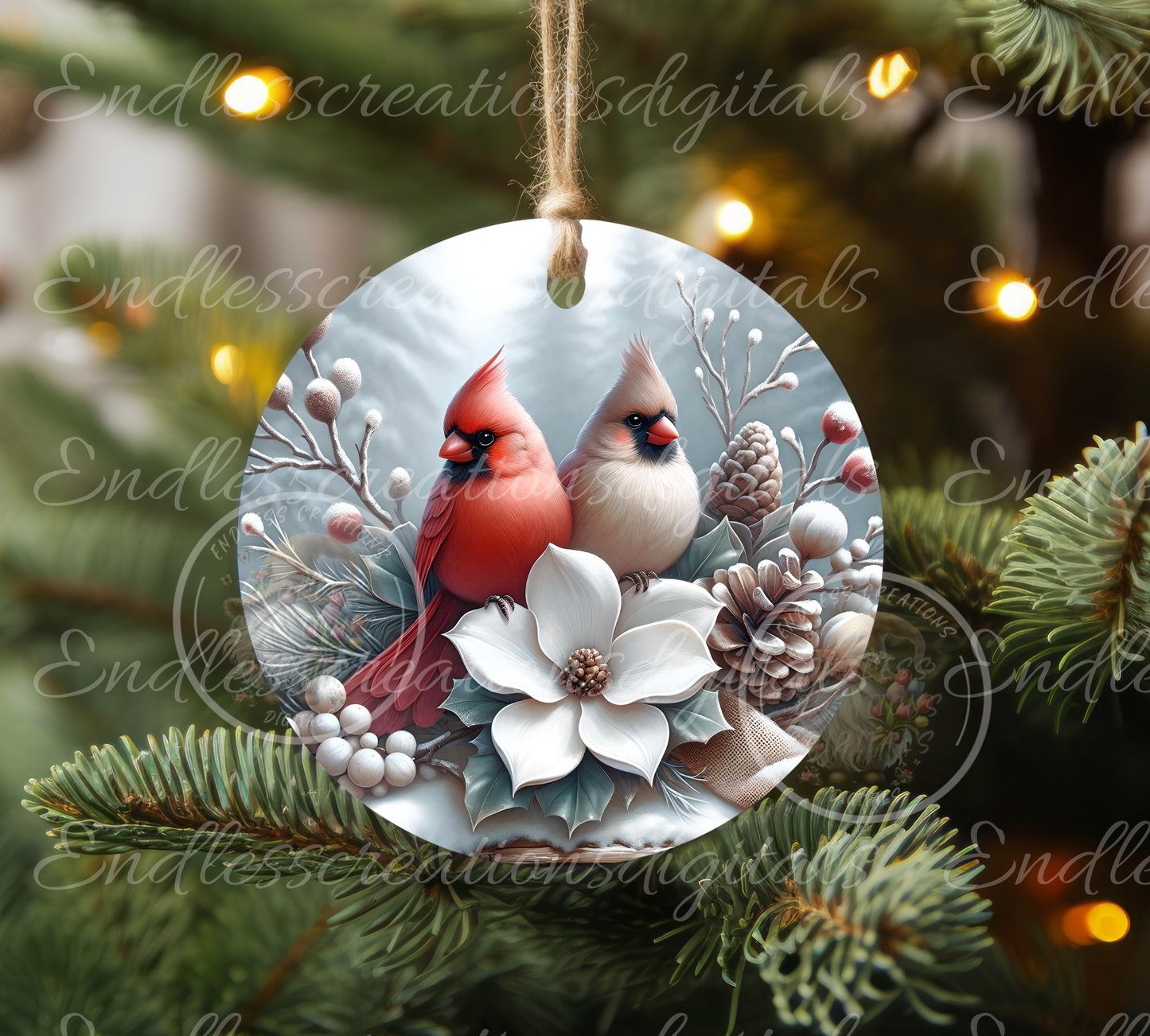 PAIR OF WINTER CARDINALS BUNDLE