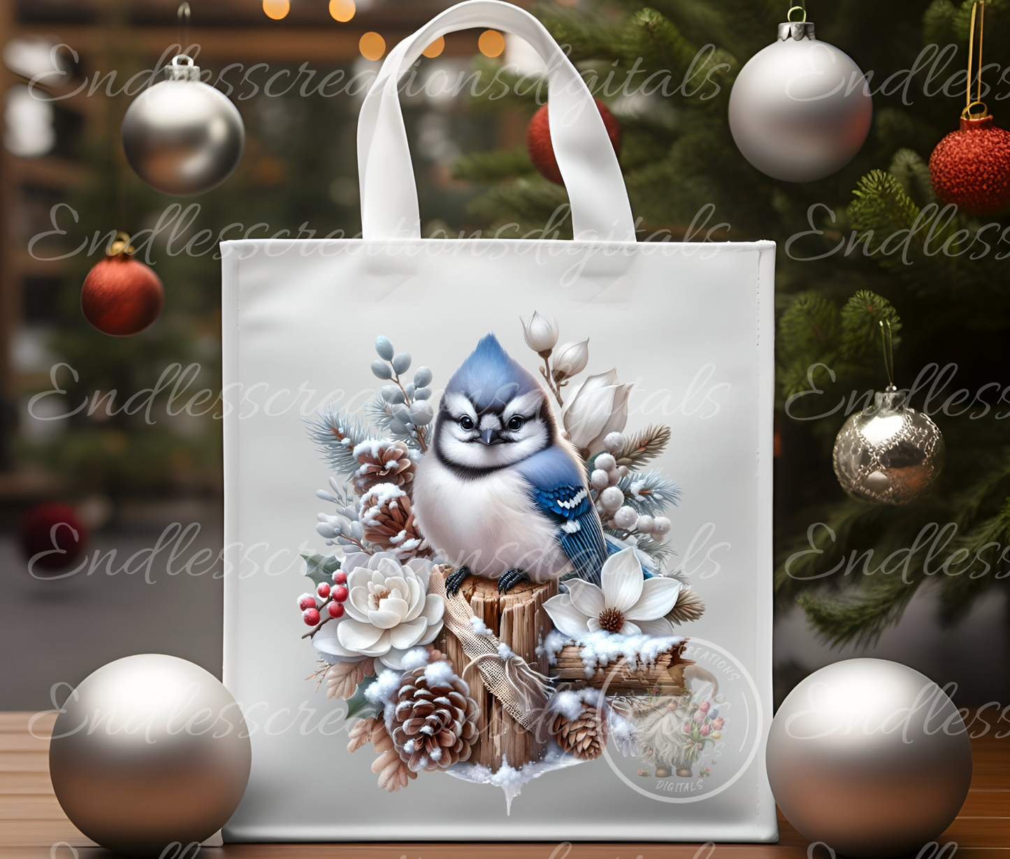 BUNDLE OF 6 ADORABLE WINTER BLUE JAYS TRANSPARENCIES
